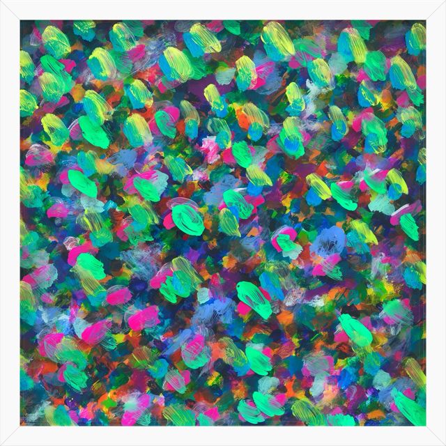 Colour Commentary .  acrylic on acrylic .  3 x (17 X 17 inches) . 2020